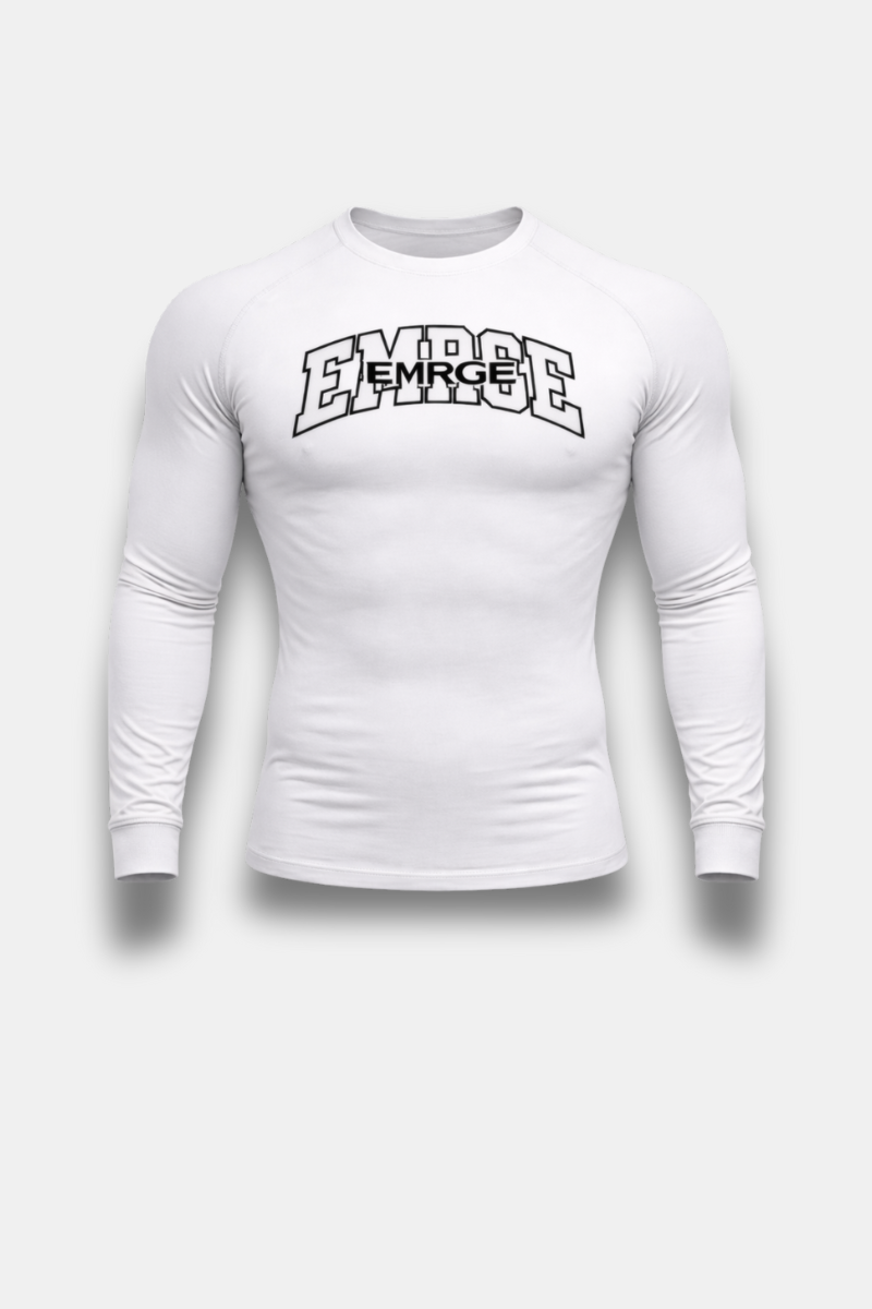 EMR025 Essentials Long Sleeve Compression (White)