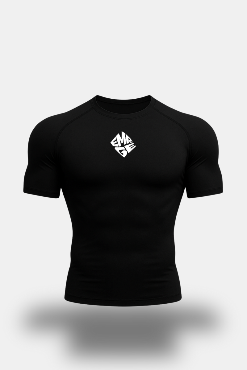 EMR010 Essential Compression Tee (Black)
