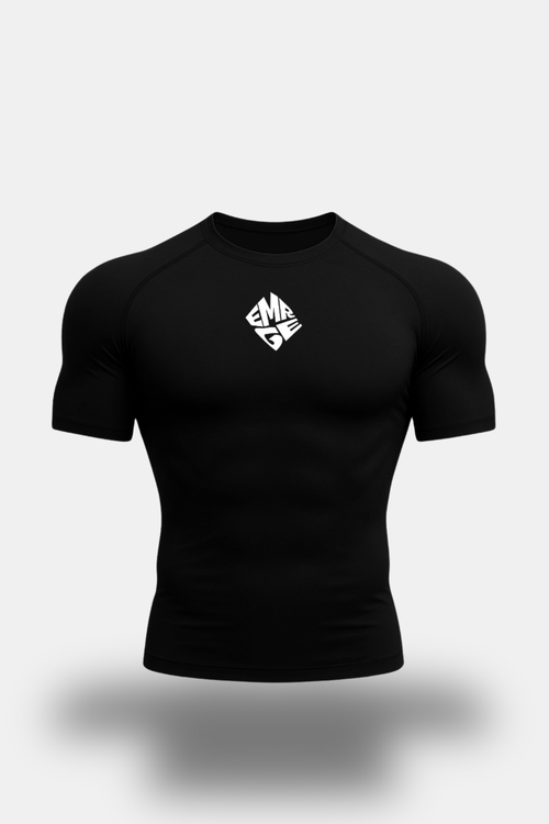 EMR010 Essential Compression Tee (Black)
