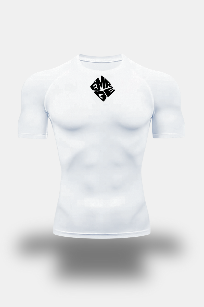 EMR011 Essential Compression Tee (White)